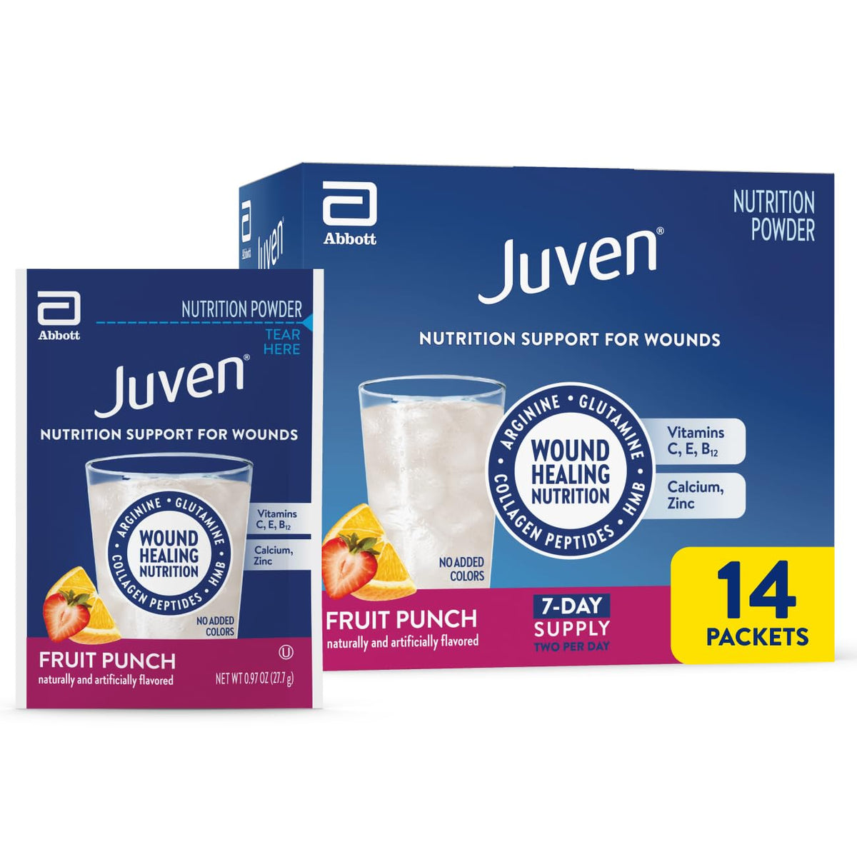 Juven Nutrition Support for Wound Healing, Orange, 14ct