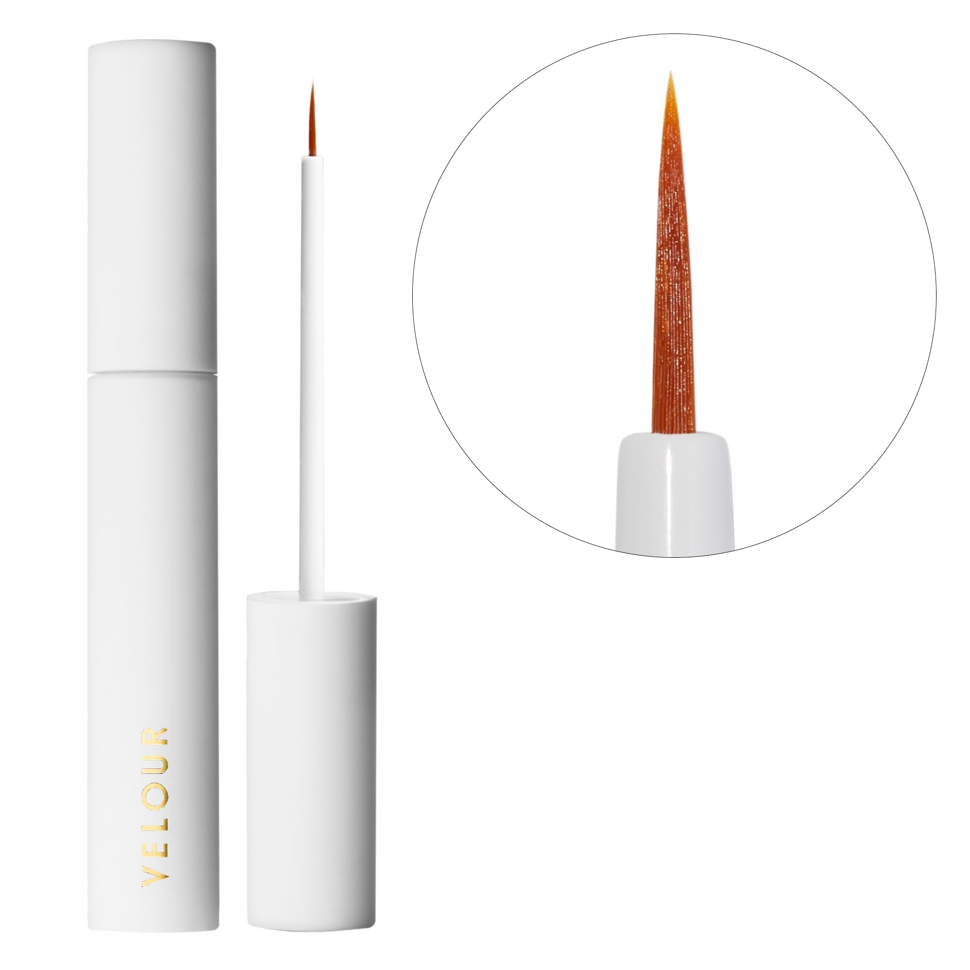 Velour Strong Eyelash Glue – Super Hold Vegan Lash Adhesive, Brush on Applicator – Premium, Latex-Free Individual Bond for Strip Eyelash Extensions, False Lashes (White)