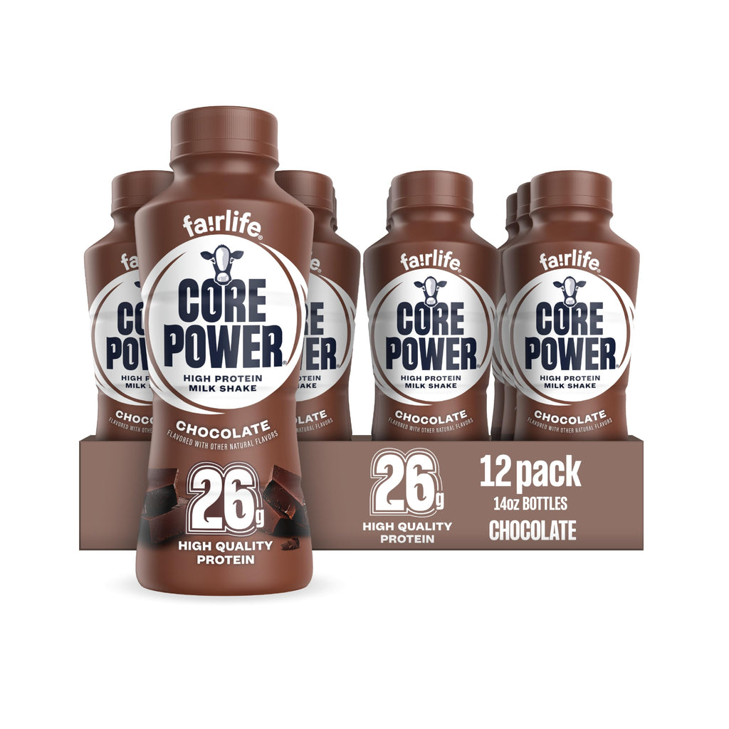 Core Power Fairlife 26g Protein Milk Shakes, Ready To Drink for Workout Recovery, Strawberry Banana, 14 Fl Oz (Pack of 12)