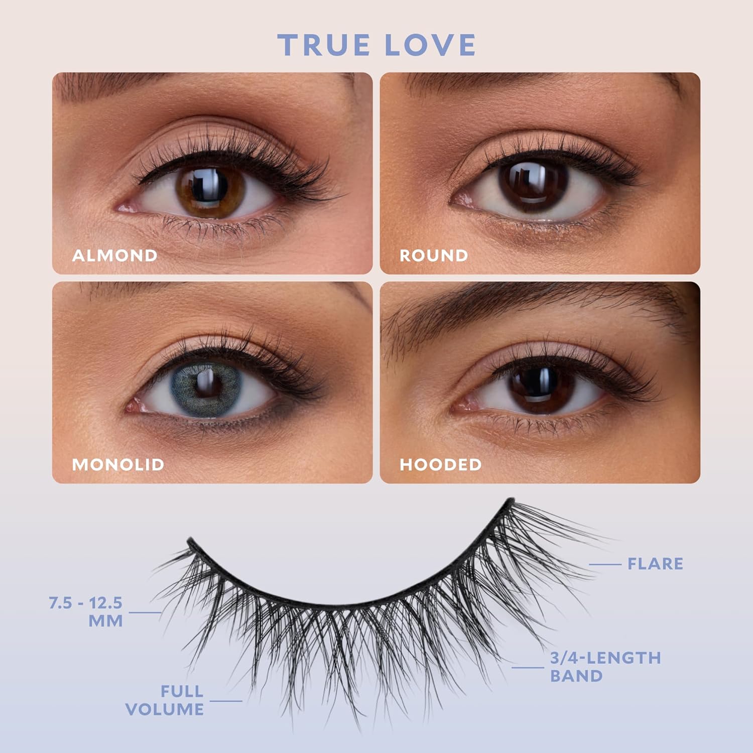 Velour Effortless Self Adhesive Eyelashes (2-Pack), Reusable Pre Glued Strip Lashes, No Trim Needed Lash Strips, Press On Eyelashes No Glue Needed, Lightweight Adhesive Eyelash Strips